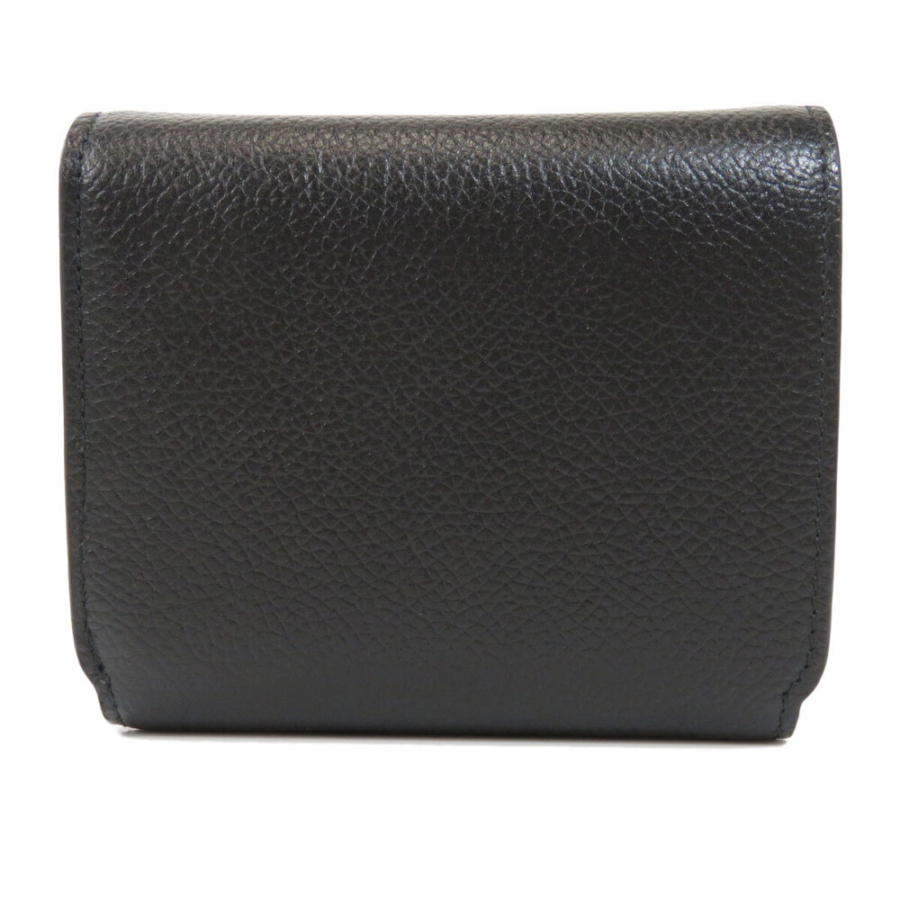 Balenciaga Calfskin Bi Logo Wallet Flap Leather Cash fold